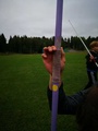 Aallon Mikan ohjauksessa opeteltiin kuinka keihästä pidetään kädessä oikeaoppisesti.
