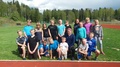 6.6.2017 Yleisurheiluleiriläiset kentällä.